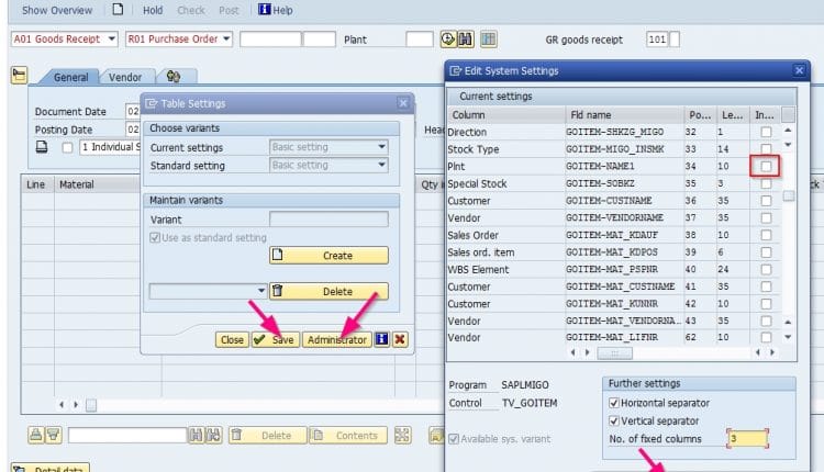 A brief interpretation about field selection and screen layout used in MM