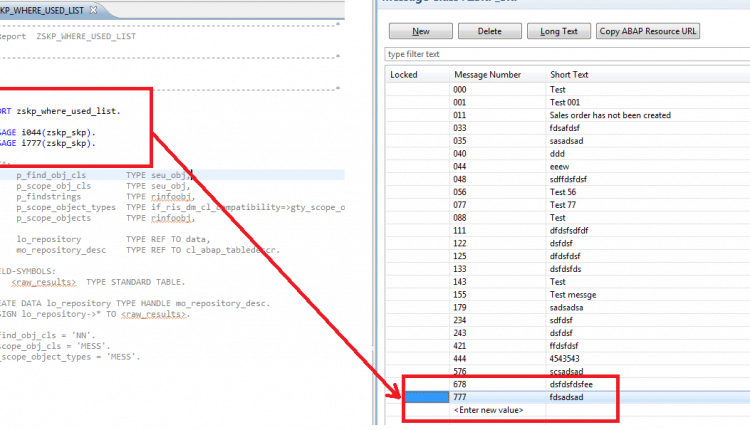 Enhancements in ADT 2.16 for Message Class Editing