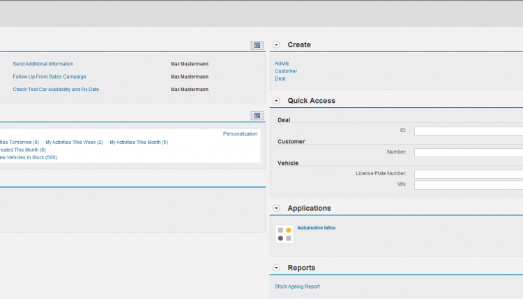 Vehicle Sales Assistant powered by SAP Dealer Business Management